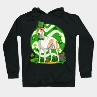 English Greyhound Dog St Patricks Day Leprechaun Hoodie